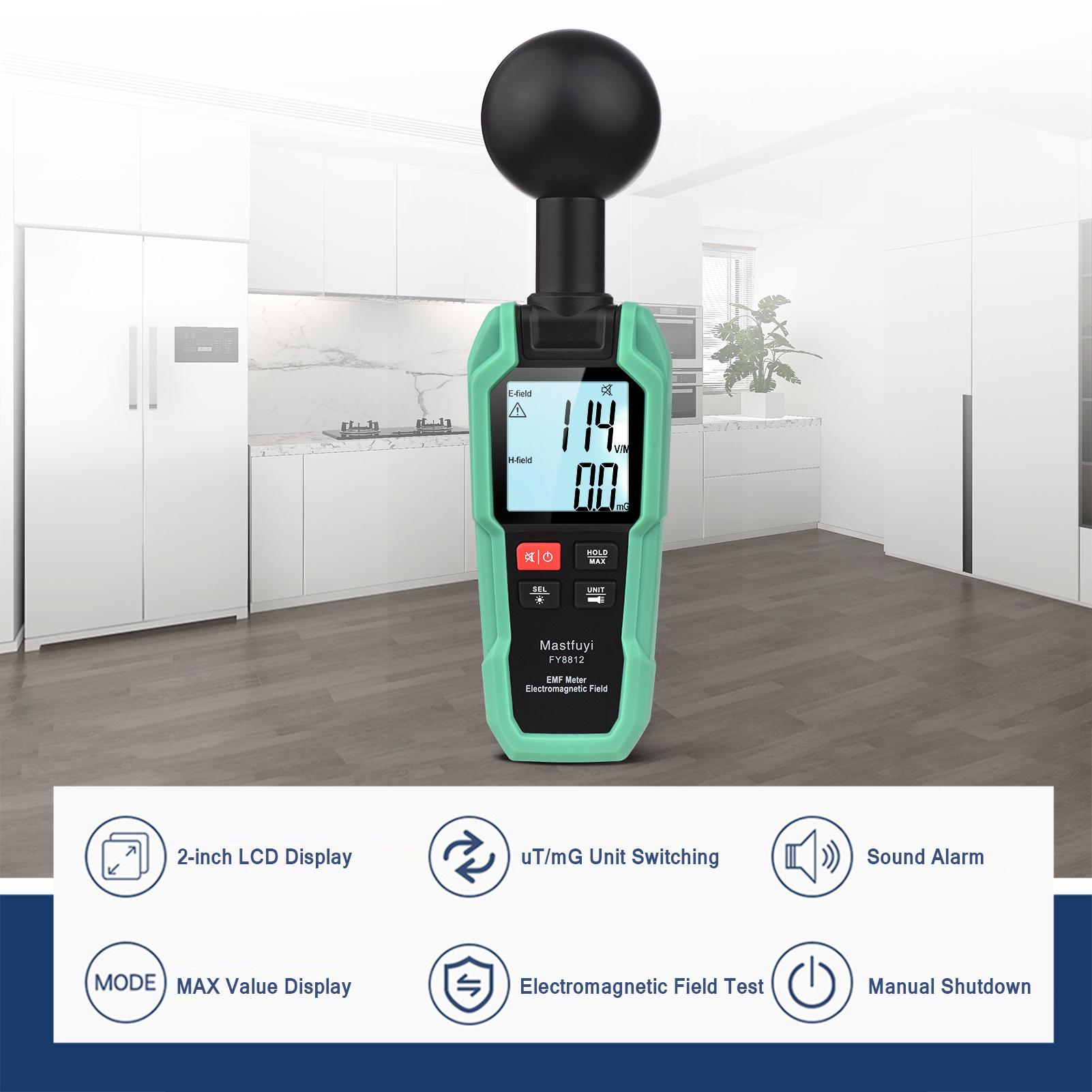 Измеритель электромагнитного поля Mastfuyi EMF Meter Высокоточные испытания электромагнитного излучения